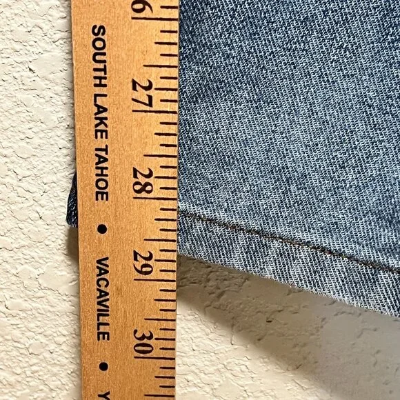 Billy Reid Distressed Button Fly Denim Blue Jeans Slim Mens Size 30